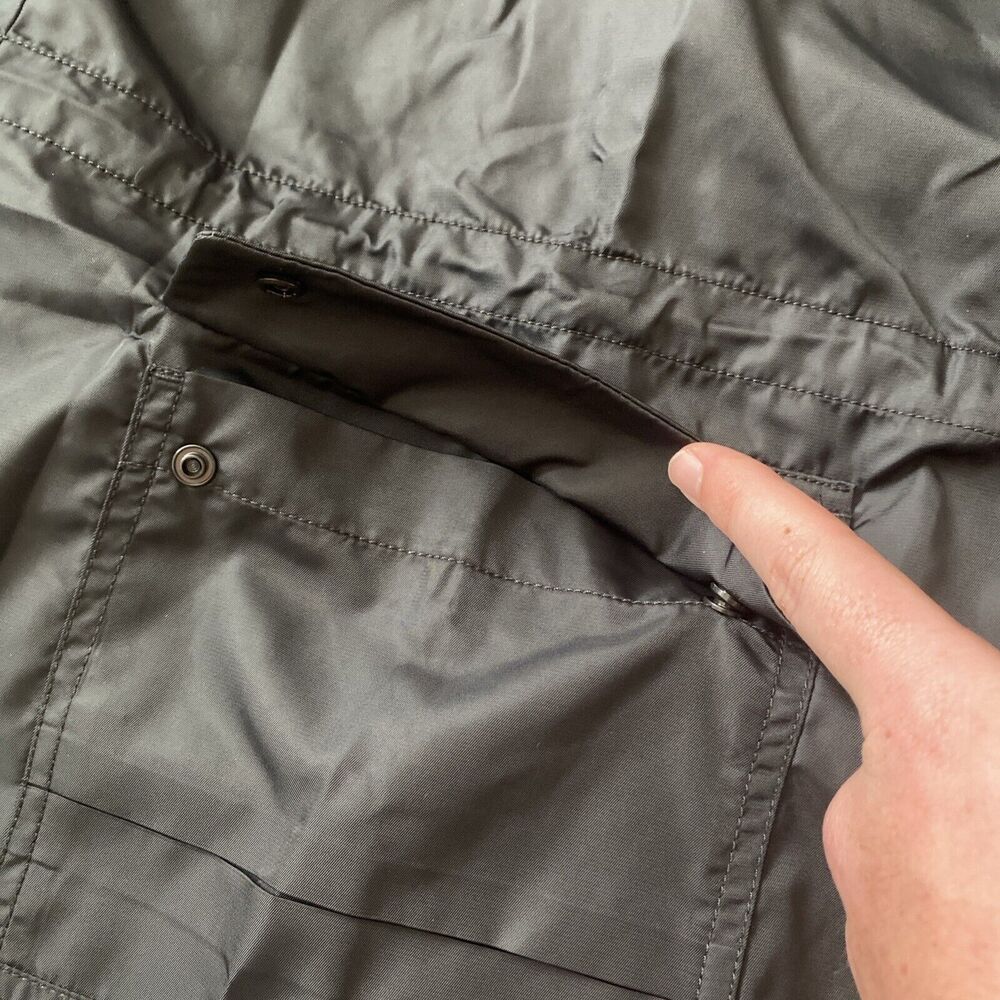 Fabletics Cargo Windbreaker Black Jacket Size M W… - image 3